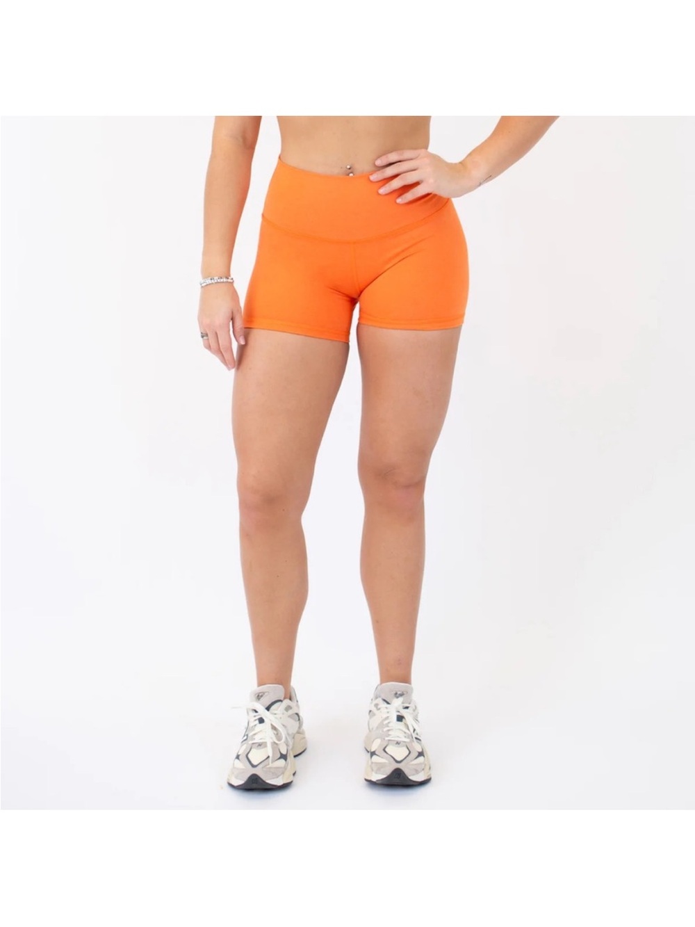FLEO … High-Waist Orange Women’s Active Shorts